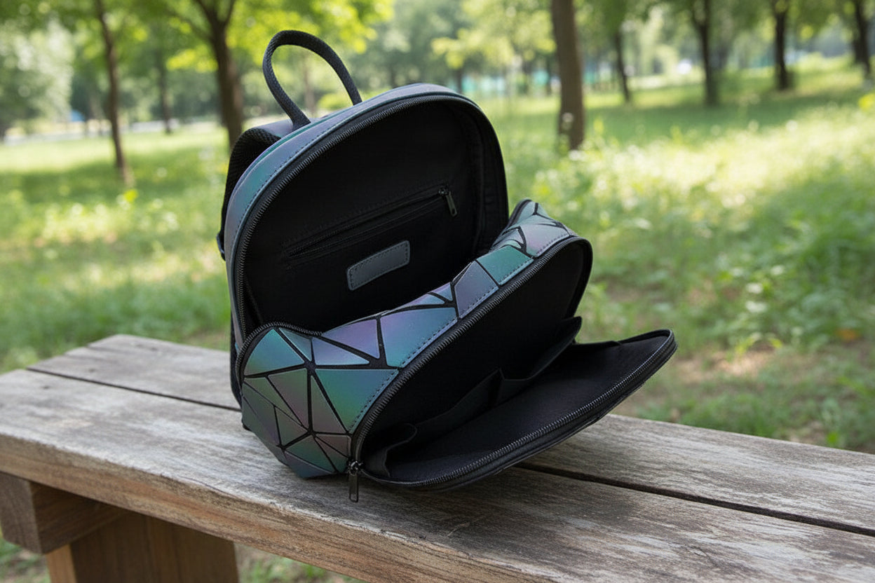 Aurora Dome – Geometrischer Reflektor-Rucksack