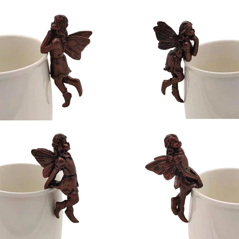 Boho Becher-Fee – Detailreiche Hängefigur für Tassen & Töpfe