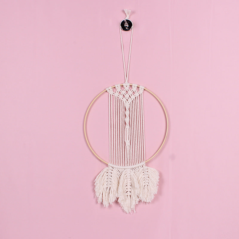 Makramee Wandbehang „Boho Circle“ – Handgefertigte Wanddeko aus Baumwolle