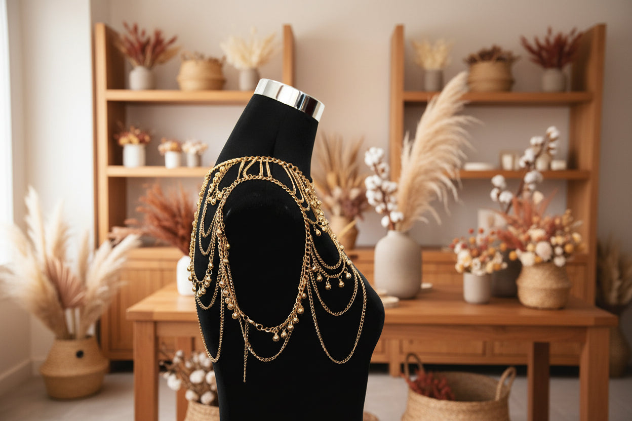 Boho-Street Multi-Layer Body Chain – Funkelnde Tassel-Vibes