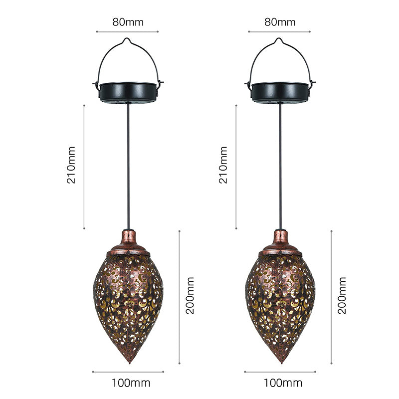 Boho Solar-Hängeleuchte „Kosmischer Tropfen“
