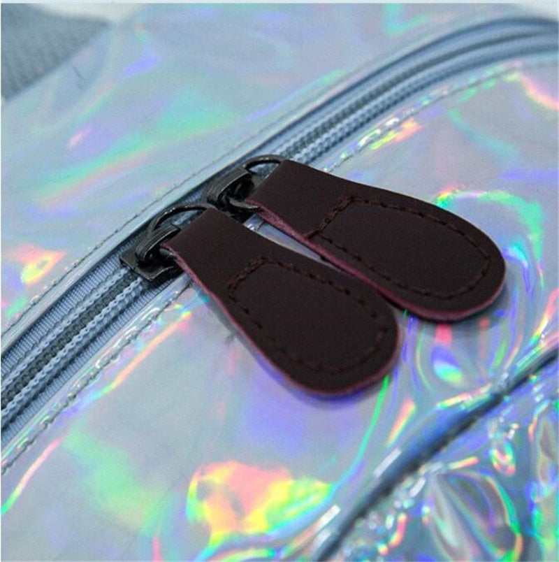 Cosmic Hologram Set – 3-teiliges Rucksack-Bundle mit Laser-Effekt