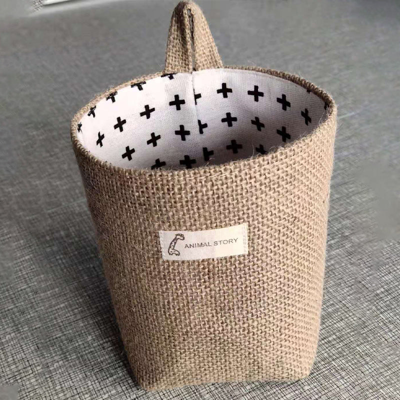 Nordische Hänge-Tasche aus Baumwolle & Leinen – vielseitiger Stauraum für Zuhause