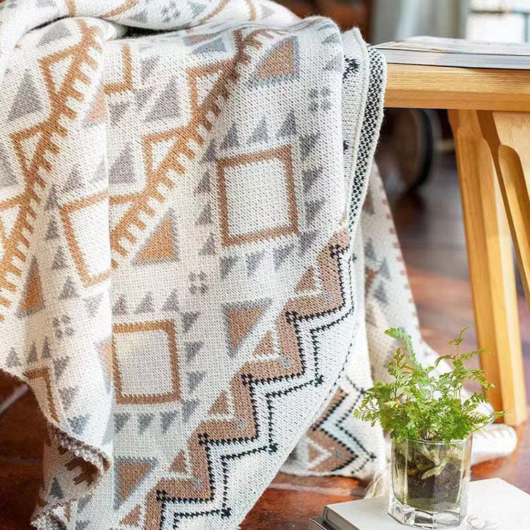 Vintage Dream: Deine Kaschmir-weiche Boho-Decke 'Cloud Mink' mit Quasten