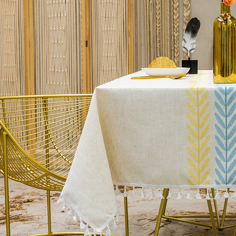 Nordic Breeze – Leinen-Look Tischdecke