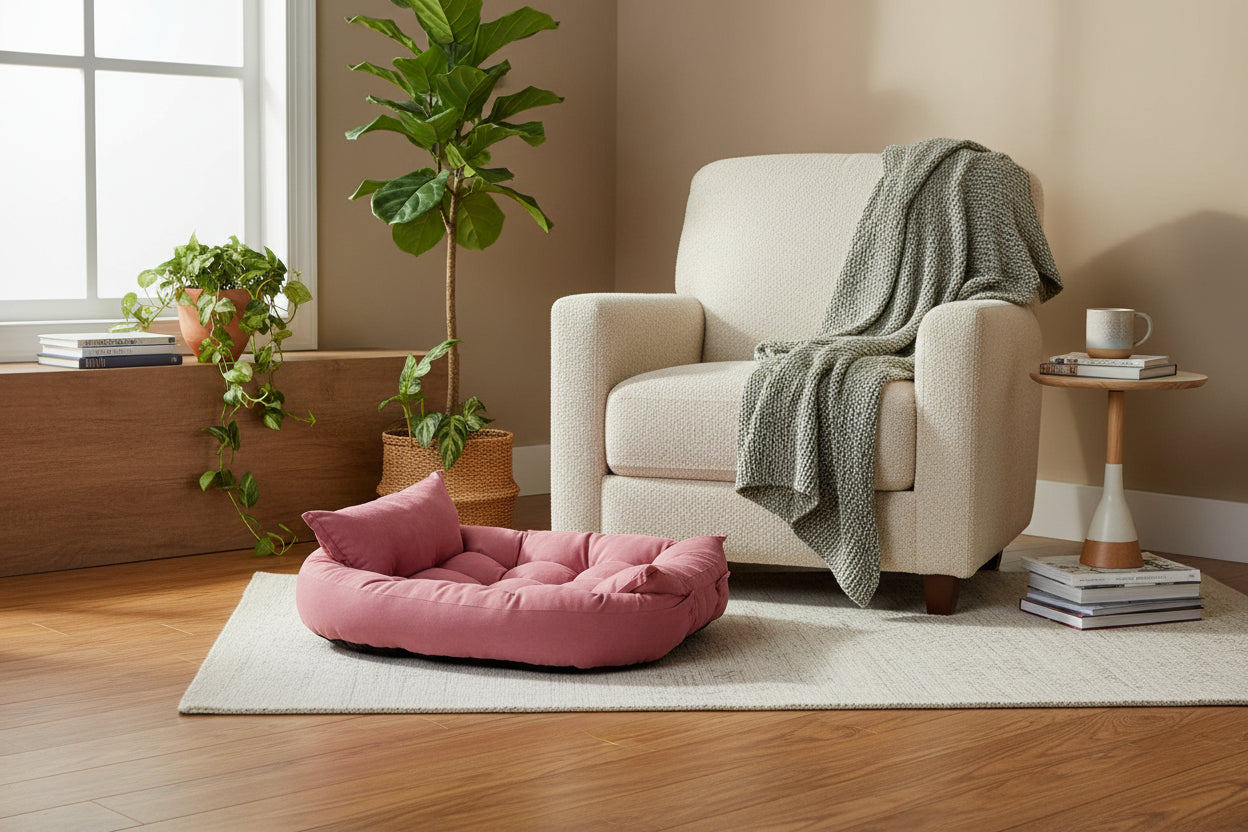 Cloud Comfort: Faltbares Premium-Hundesofa in Wildleder-Optik