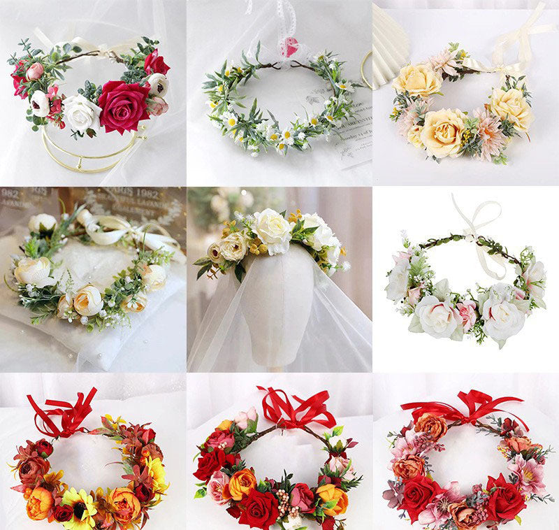 Boho Romance – Prachtvoller Rosen- & Blütenkranz