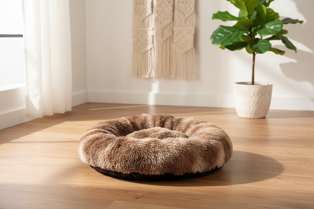 Wolkenplatz: Tie-Dye Kuschelbett für Hunde & Katzen