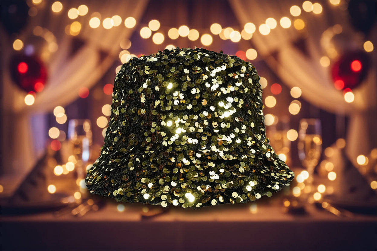 Festival-Glanz für jeden Tag: Dein Pailletten-Bucket-Hat