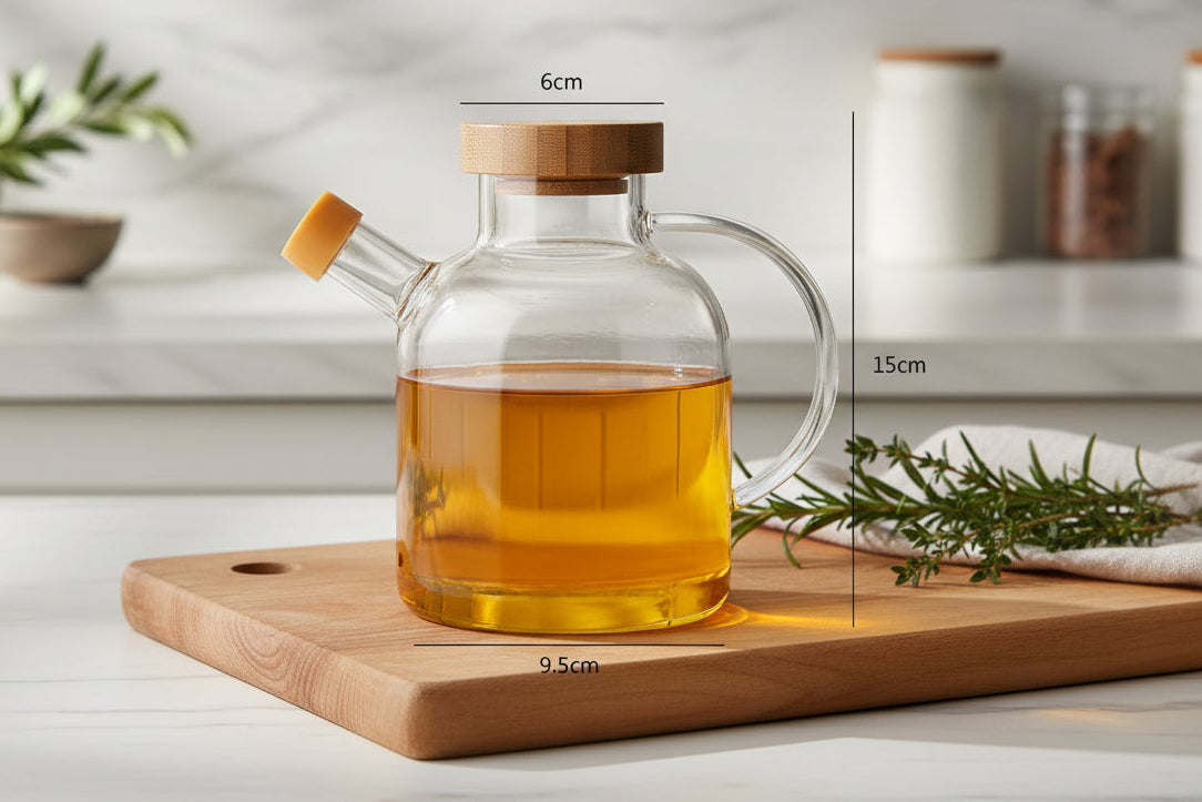 Glas-Karaffe „Pure Bamboo“ – Borosilikat-Allrounder (650ml)