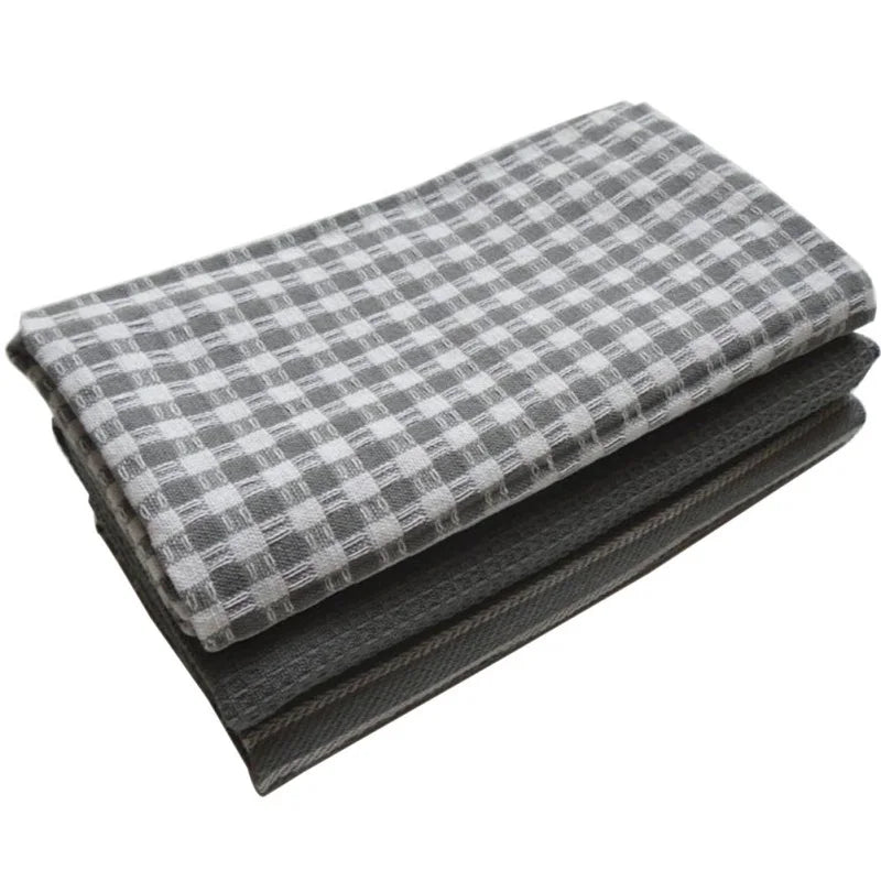 Küchentücher aus 100% Baumwolle – Absorbierende, Fussel-freie Geschirrhandtücher, Maschinell Waschbar, 3er-Set