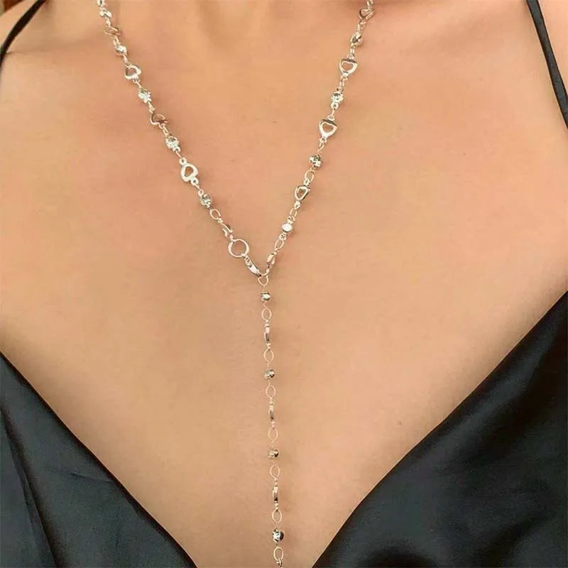 Luxuriöse Farbige Kristall-Zirkon Halskette für Damen – Glänzender Rhinestone Long Tassel Choker Boho Statement Schmuck