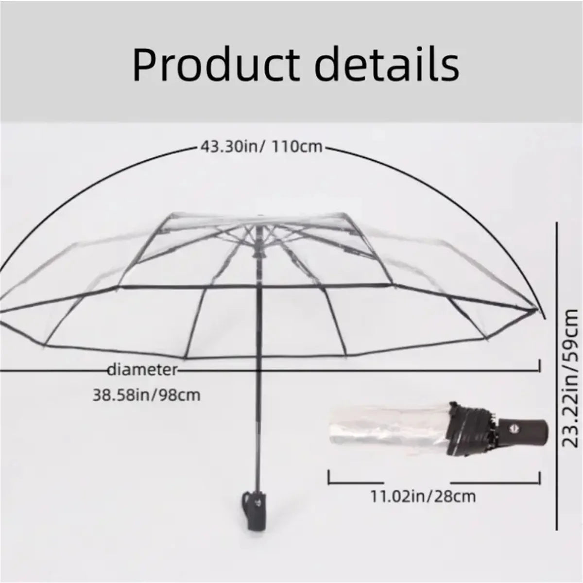 Eleganter Schmetterlings-Regenschirm – Transparentes PVC-Design mit Automatik- und Handöffnung