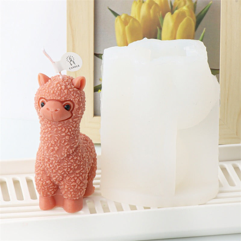 Silikonform Alpaca für Kerzen – Süße Tier-Gießform für DIY Deko, Gips & Resin