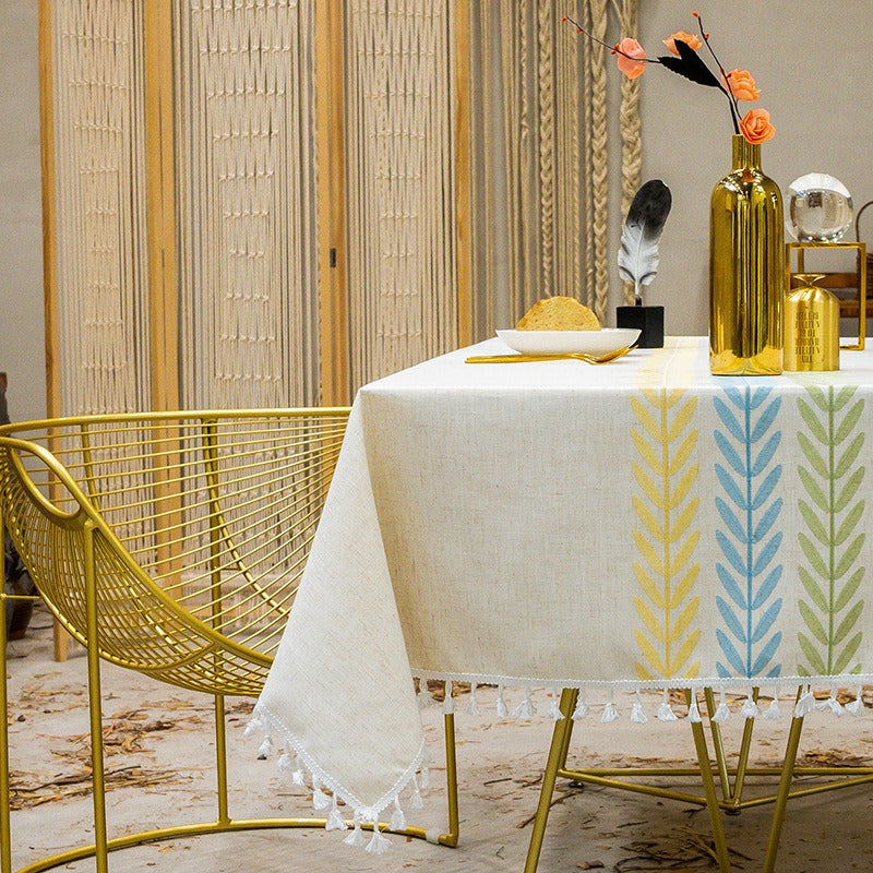 Nordic Breeze – Leinen-Look Tischdecke