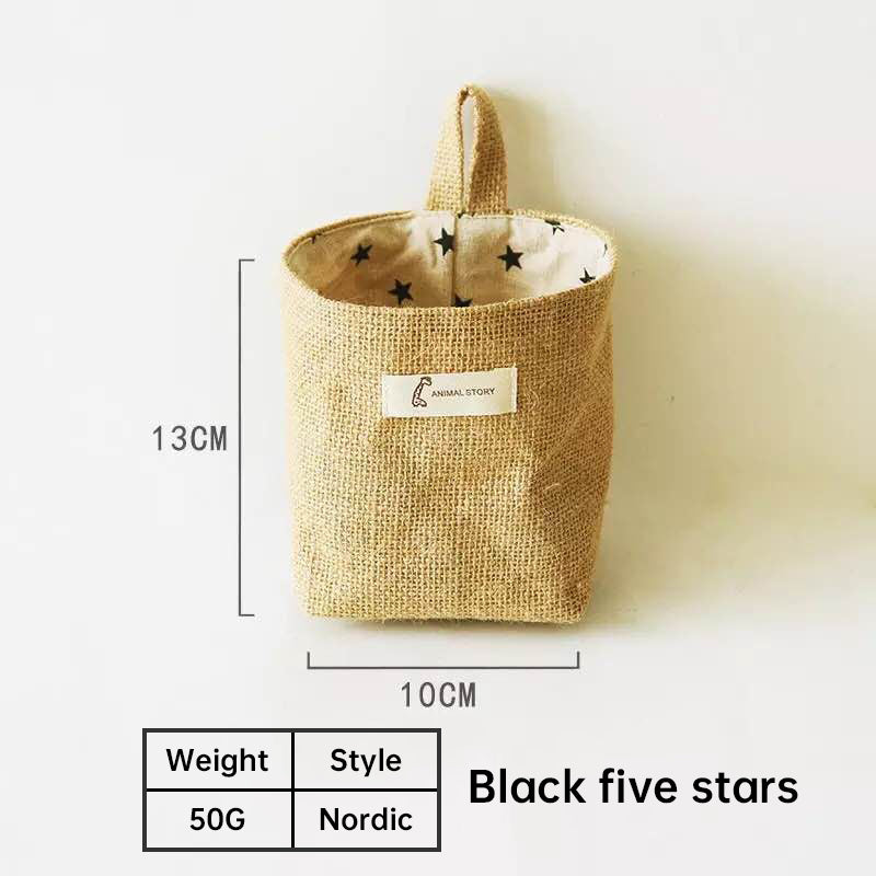 Nordische Hänge-Tasche aus Baumwolle & Leinen – vielseitiger Stauraum für Zuhause
