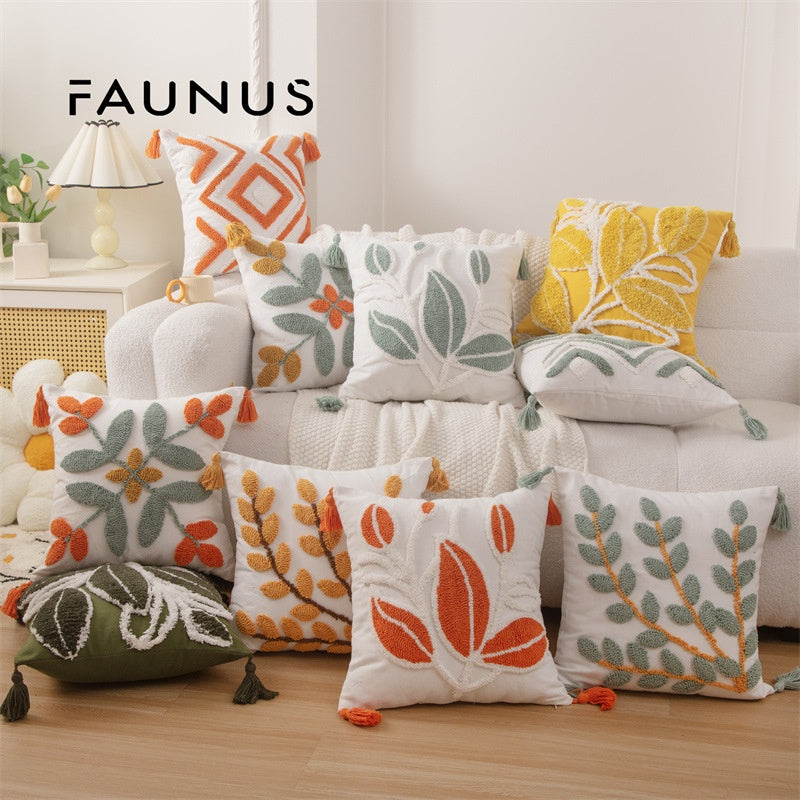 Boho Tufted-Kissenhülle „Willow-Serie“ mit Quasten