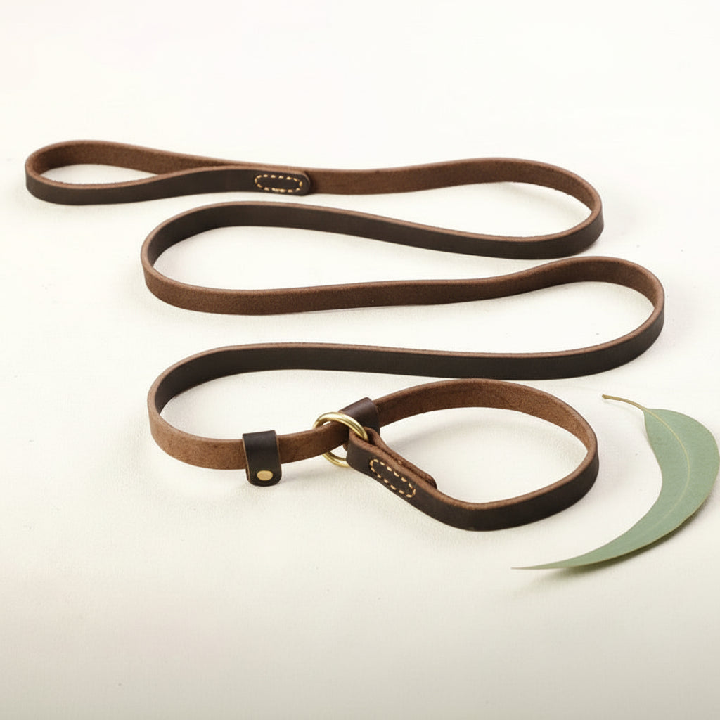 Waldläufer-Leine: Naturleder-Retrieverleine