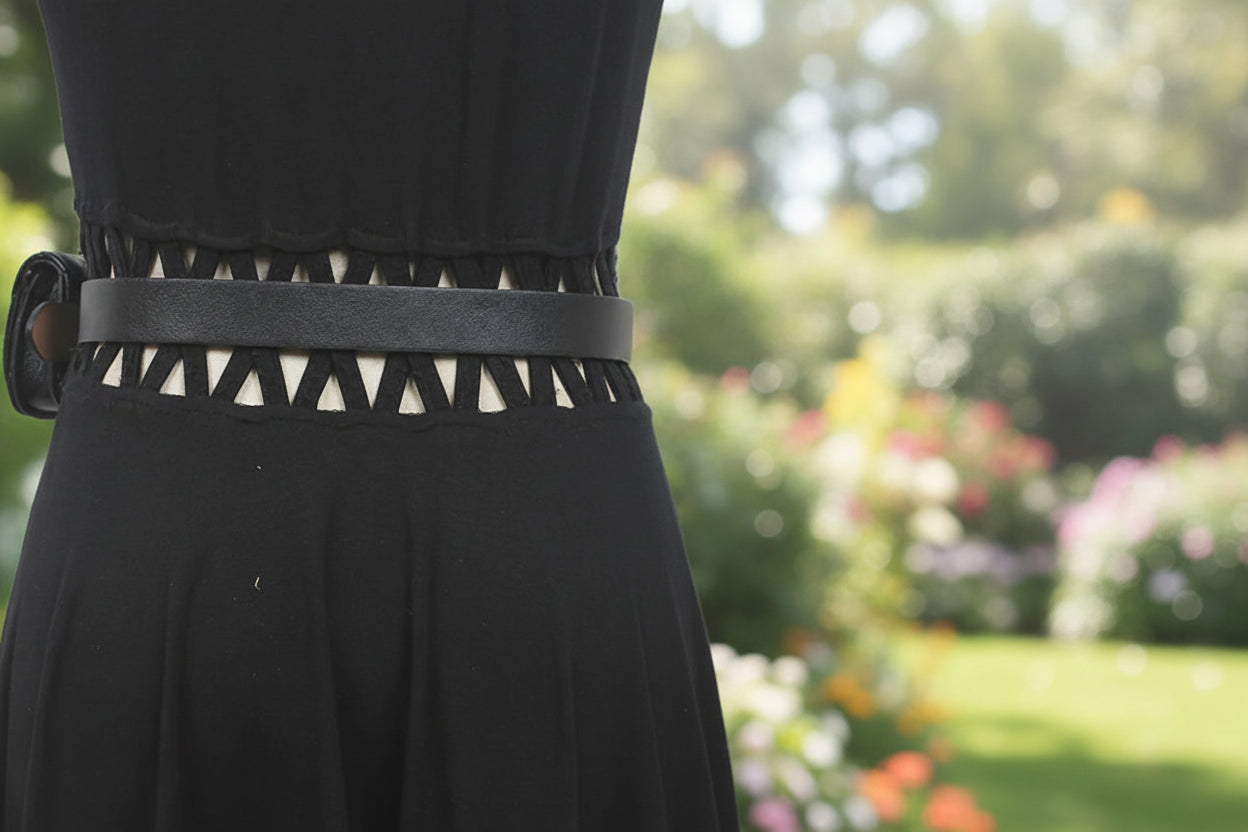 Mini Waist Bag Midnight Croc – Kleine Gürteltasche im Boho-Stil