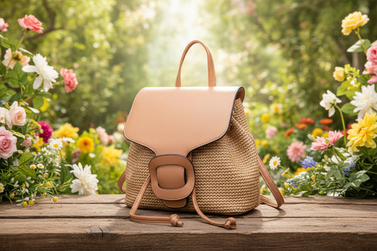 Coastal Chic – Mini-Rucksack im Material-Mix