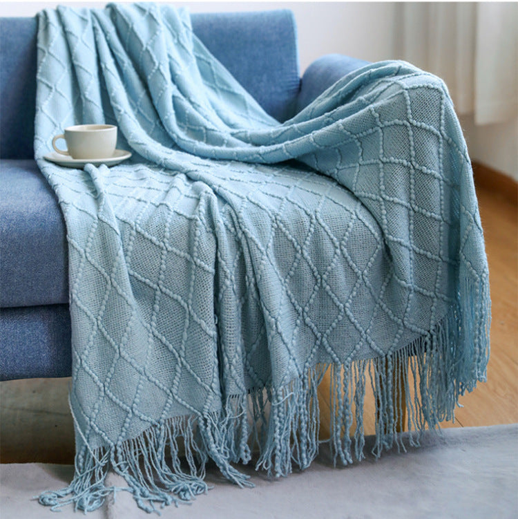 Boho-Fransendecke „Diamond“ im Kaschmir-Gefühl