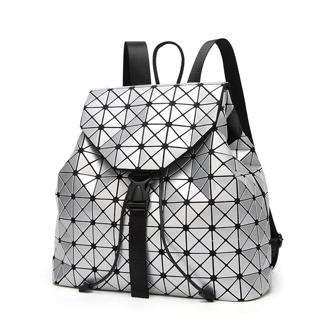 Prism Glow – Geometrischer Hologramm-Rucksack
