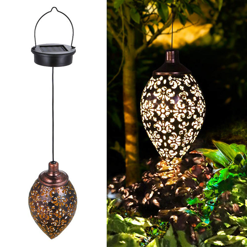 Boho Solar-Hängeleuchte „Kosmischer Tropfen“