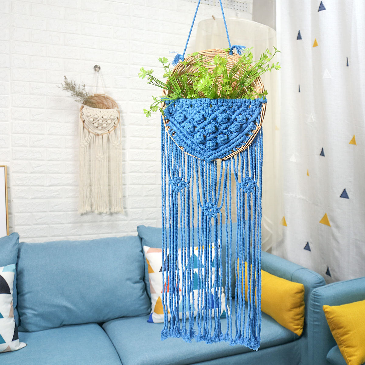 Wild & Free – Vertikaler Garten aus Weide und Makramee