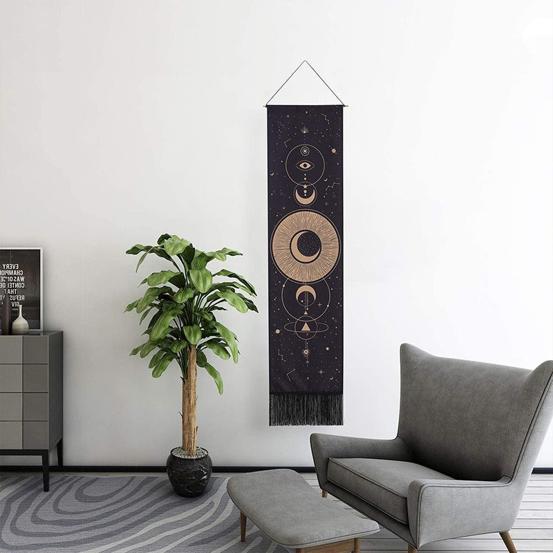 Vertical Soul: Handgefertigter Boho-Wandteppich mit Quasten