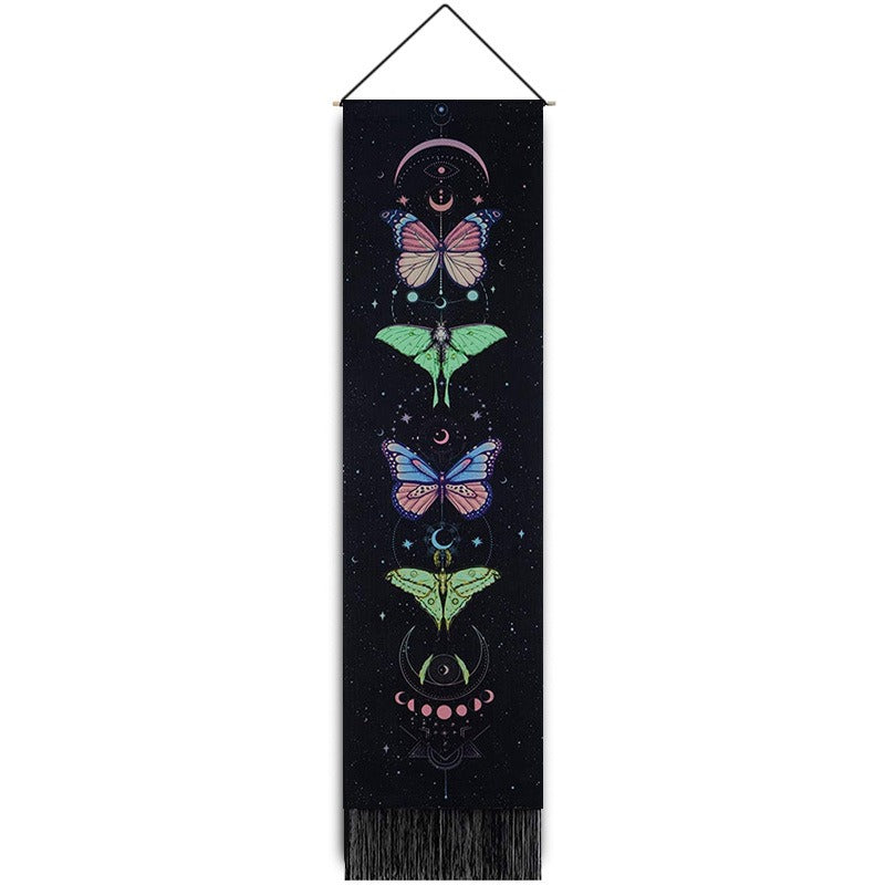 Vertical Soul: Handgefertigter Boho-Wandteppich mit Quasten