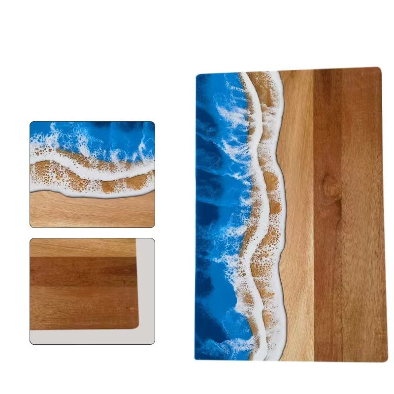 Shoreline Breeze – Akazienholz & Ocean Resin Board