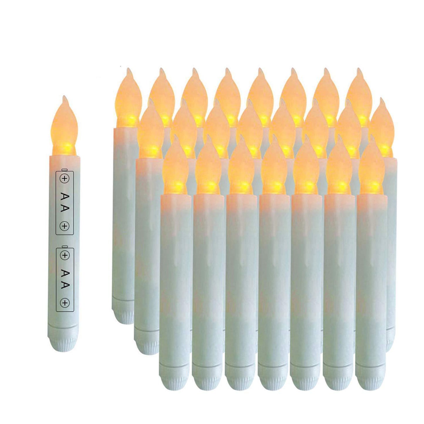 Eternal Flame – 12er Set LED-Stabkerzen mit Flackereffekt