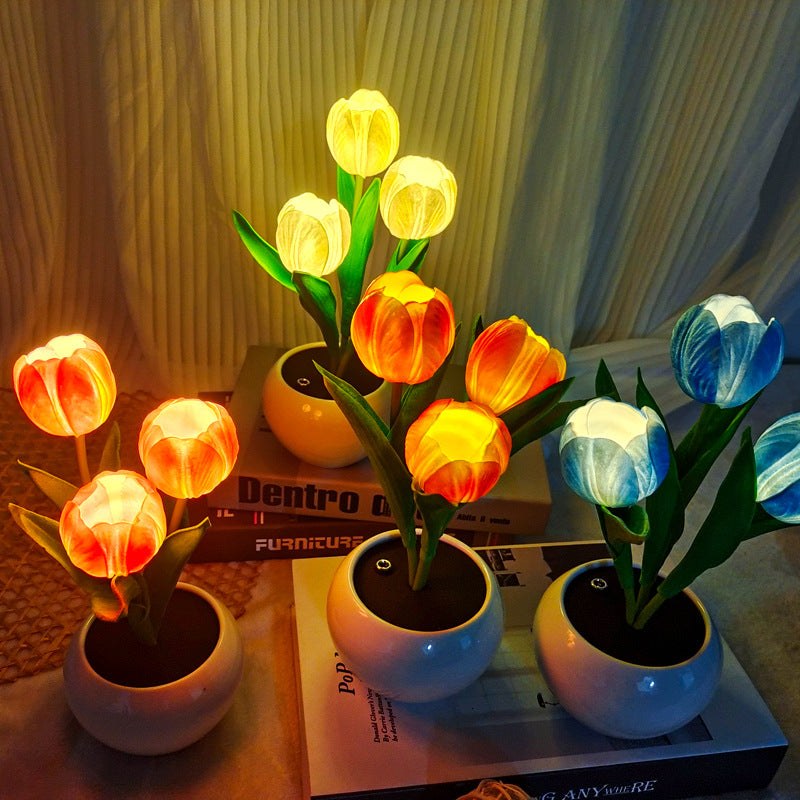 Soft Glow Tulip – Dimmbare LED-Blumenlampe & Event-Highlight