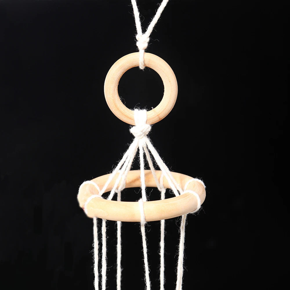 Naturstein-Windspiel "Boho Spirit" – Handgefertigter Chakra-Anhänger mit Rohsteinen für Fenster & Auto