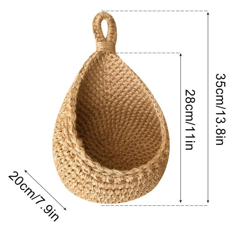 Earth Harvest: Handgewebter Boho-Hängekorb für Obst & Gemüse
