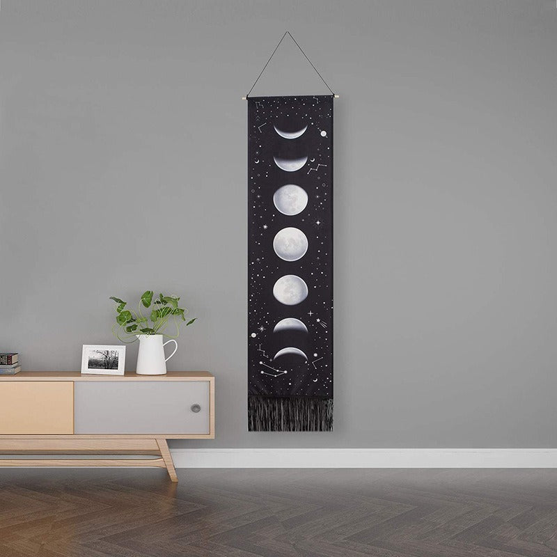 Vertical Soul: Handgefertigter Boho-Wandteppich mit Quasten