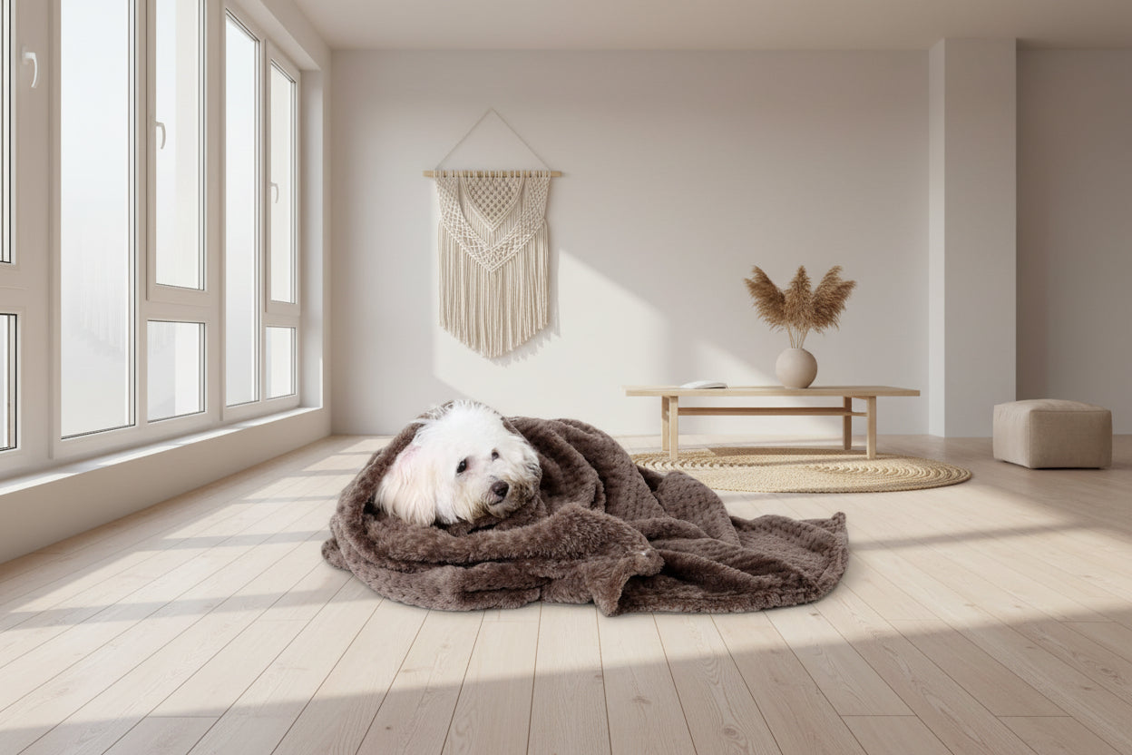 Kuschel-Komfort für zu Hause & unterwegs: Weiche Flanell-Decke für Hunde & Katzen