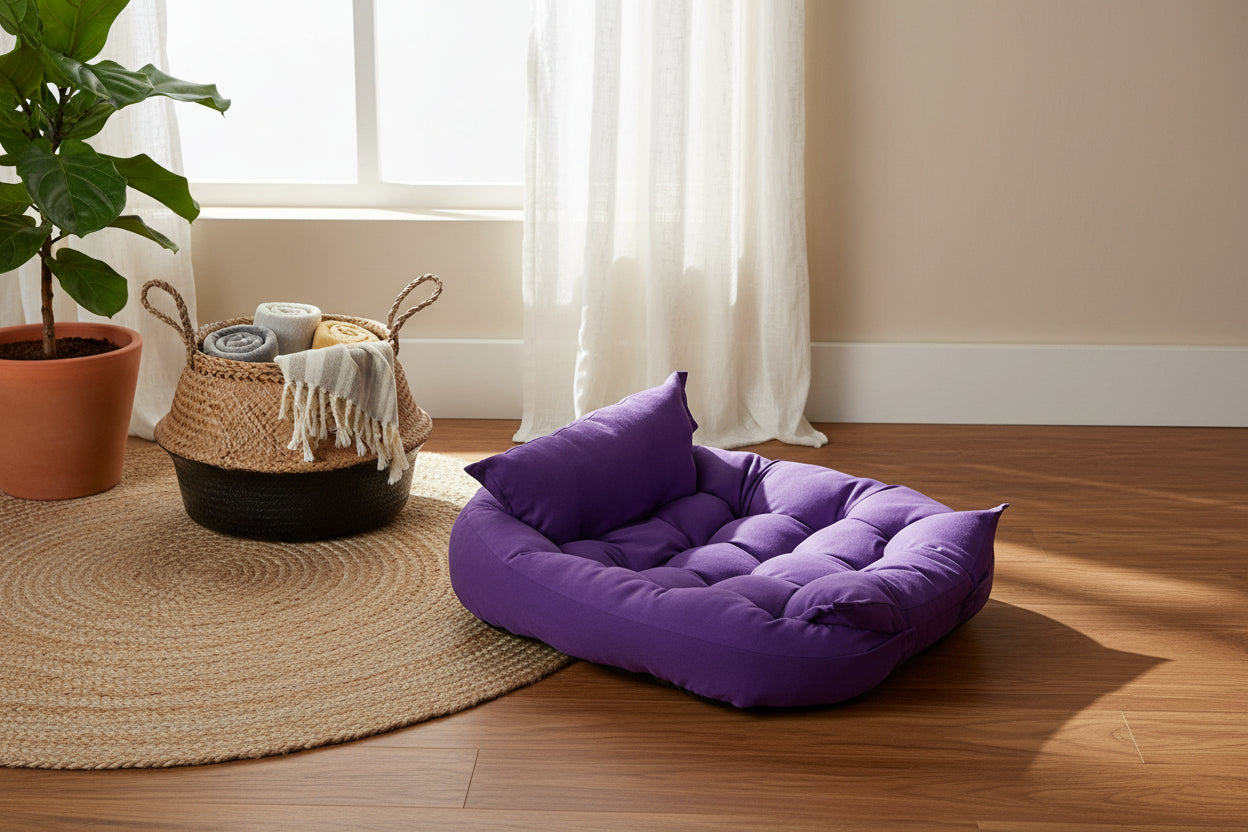 Cloud Comfort: Faltbares Premium-Hundesofa in Wildleder-Optik