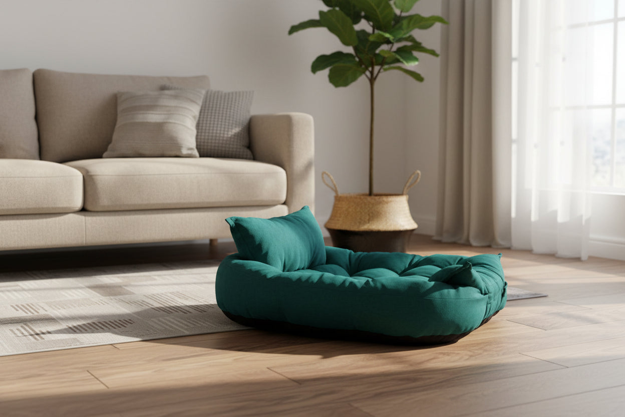 Cloud Comfort: Faltbares Premium-Hundesofa in Wildleder-Optik