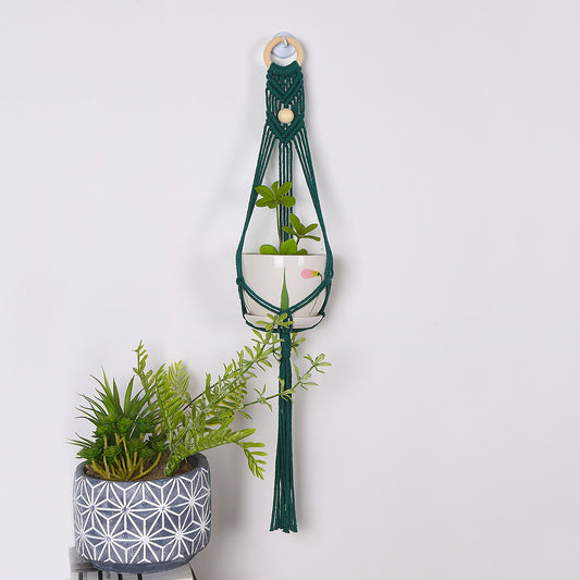 Makramee-Blumenampel „Green Oasis“