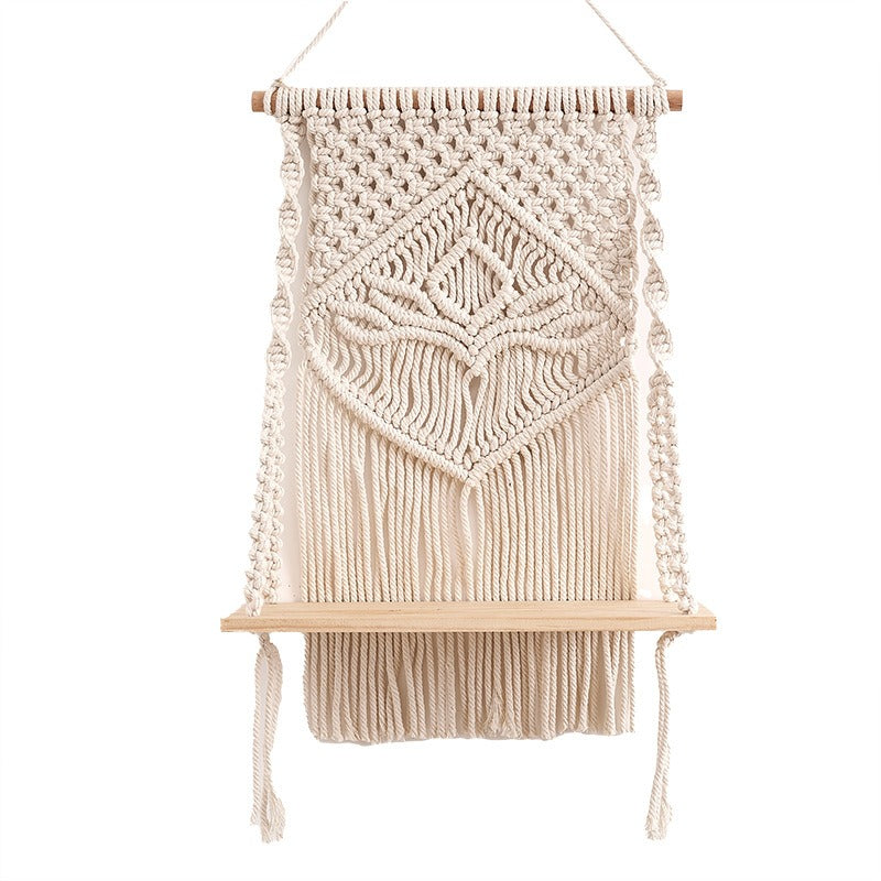 Boho Bloom – Handgewebtes Makramee-Wandregal