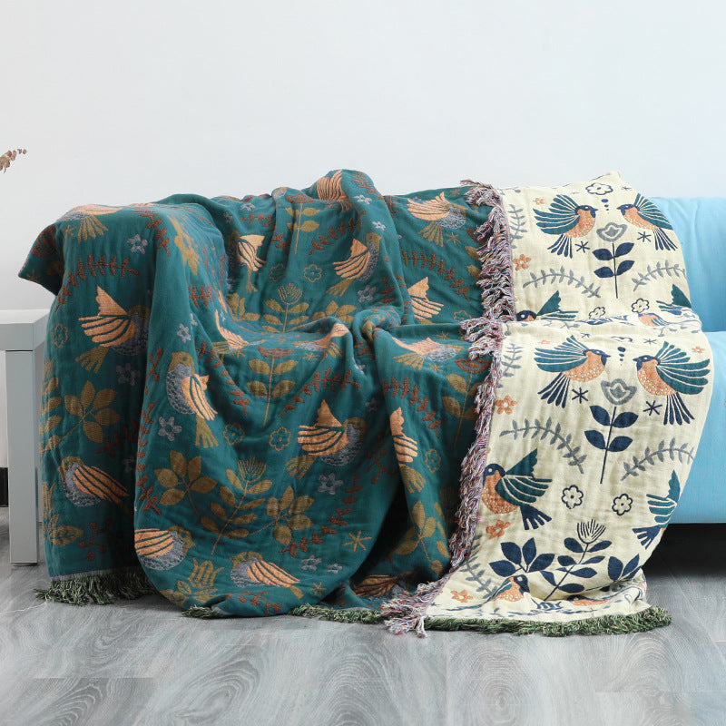 Boho Wendedecke „Botanischer Vogeltraum“