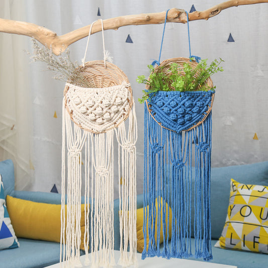 Wild & Free – Vertikaler Garten aus Weide und Makramee