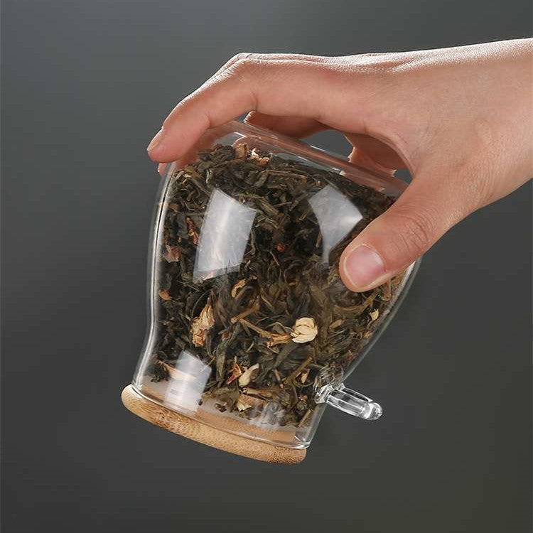 Vorratsglas-Set „Pure Bamboo“ – Stilvolle Glasbehälter mit Holzlöffel