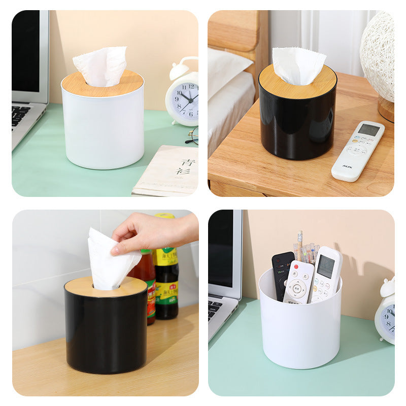 Bamboo Breeze: Runde Tissue-Box im Minimalist-Design