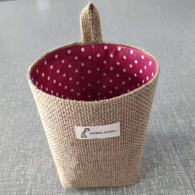 Nordische Hänge-Tasche aus Baumwolle & Leinen – vielseitiger Stauraum für Zuhause