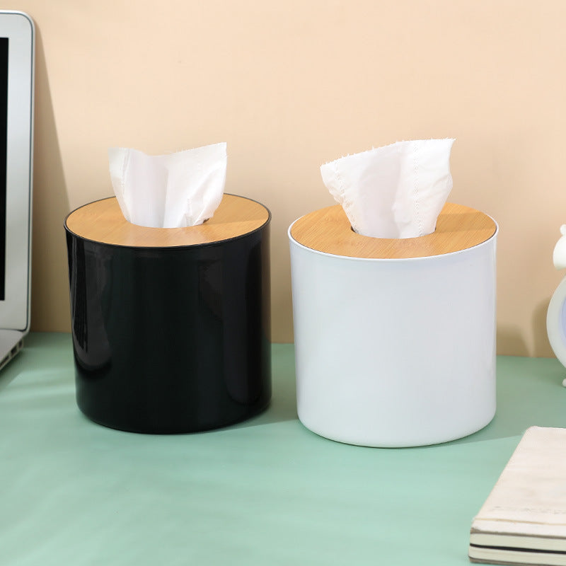 Bamboo Breeze: Runde Tissue-Box im Minimalist-Design