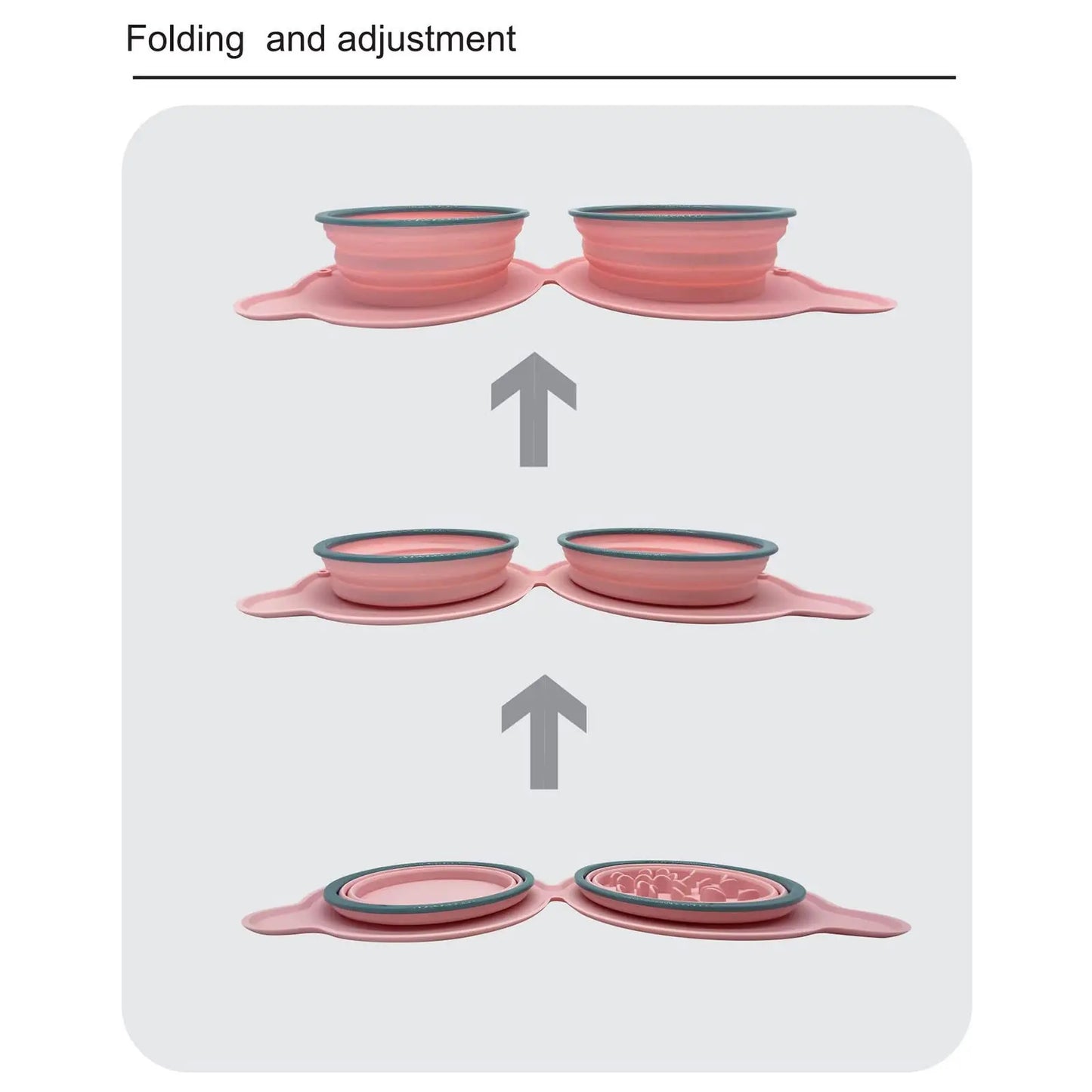 Euer Reise-Duo: Faltbarer 2-in-1 Doppelnapf mit Slow-Feeder-Funktion