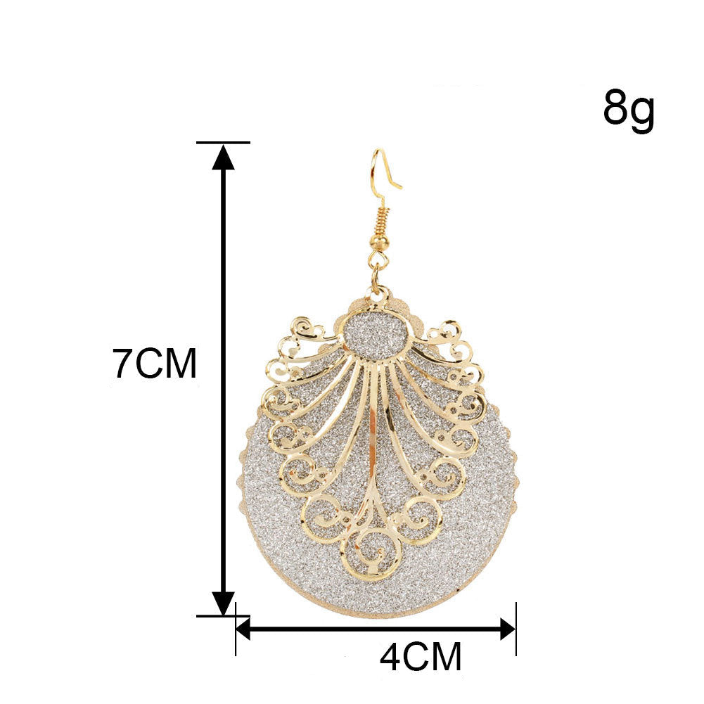 Boho Geometric Hollow Frosted Earrings Fashion Vintage Earrings For Women