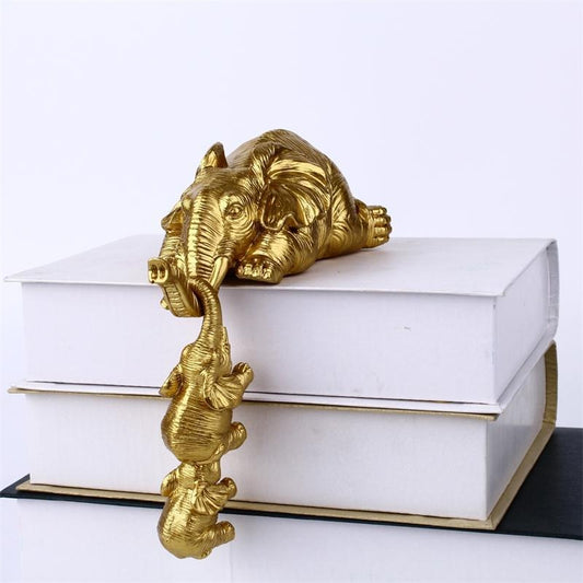 Deko-Figur „Elefanten-Mama mit Babys“ aus Kunstharz